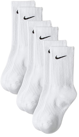 Amazon.com: Performance Lightweight Crew Training Socks (3 Pair) (Medium, White/Black) : Clothing, Shoes & Jewelry