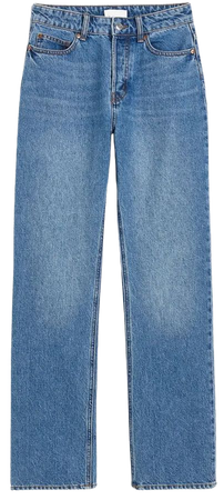 Straight High Jeans - Medium denim blue - Ladies | H&M US