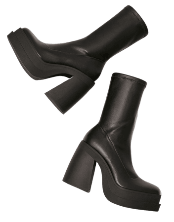 Fitted high-heel platform ankle boots - Shoes - Woman | Bershka