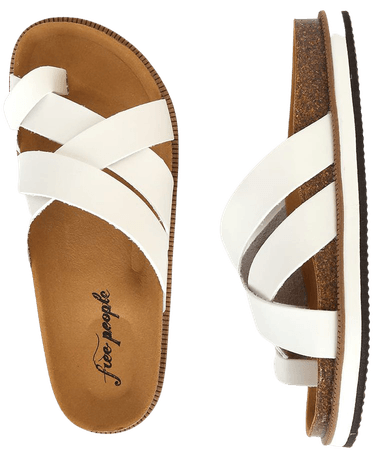 Free People Ventura - White Sandals - Slide Sandals - Lulus