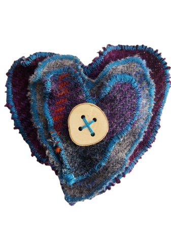 blue tweed heart - Google Search
