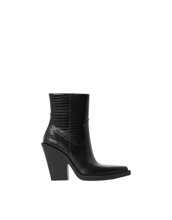 Cowboy high-heel ankle boots - New - Woman | Bershka