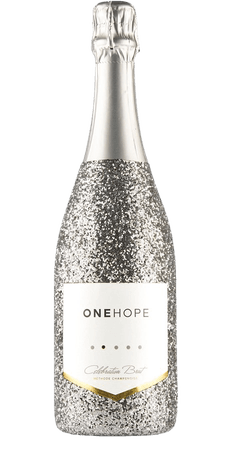 ONE HOPE California Celebration Brut Sparkling Wine Silver Glitter