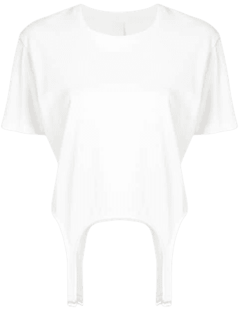 Dion Lee garter-detail Cotton T-shirt - Farfetch