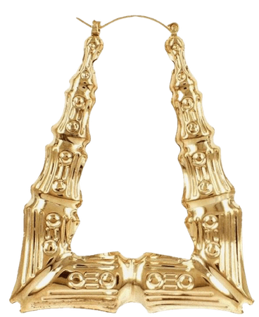 gold bamboo earrings