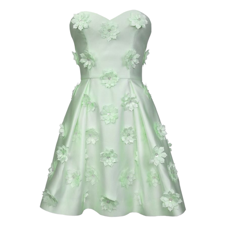 light green flower dress