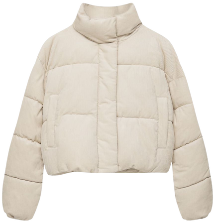 Corduroy puffer jacket - pull&bear