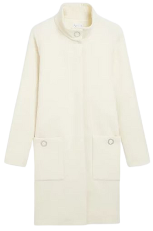white boiled wool Manaus coat | agnès b.