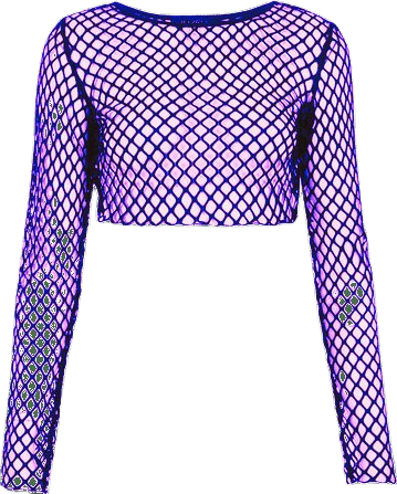 purple fishnet top @dreamkiss-official