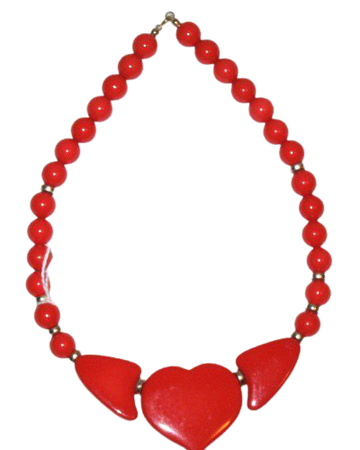 red hearts necklace - Google Search