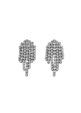 Crystal waterfall earrings - Women | Mango USA