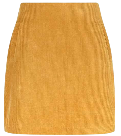 Yellow Corduroy Mini Skirt | New Look