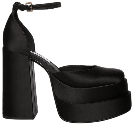 CHARLIZE Black Sandals | 2 Inch Platform | Women's Black Designer Heels – Steve Madden