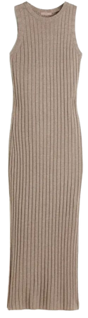 Rib-knit Dress - Dark beige - Ladies | H&M US