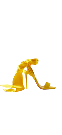 Christian Louboutin yellow satin sandals
