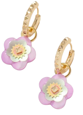 Deliah Convertible Gold Huggie Earrings in Pastel Mix | Kendra Scott