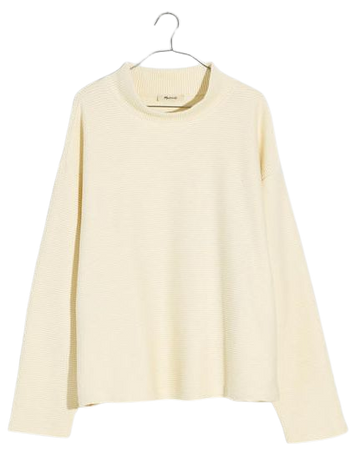 Funnelneck Drop-Shoulder Sweater