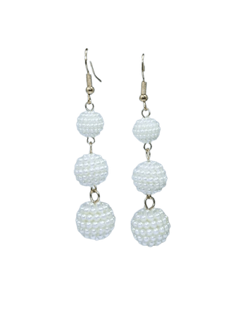3pairs Faux Pearl Ball & Flower Drop Earrings | SHEIN USA