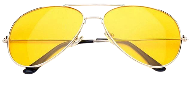 yellow frame aviator sunglasses