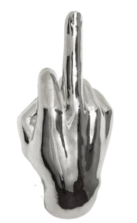 middle finger wall decor