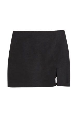 Short Linen-blend Skirt - Black - Ladies | H&M US