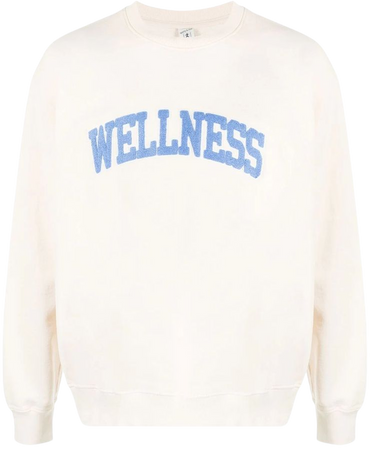 Sporty & Rich Wellness-appliqué Cotton Sweatshirt - Farfetch
