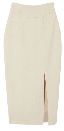 Compact Stretch Corset Seamed Midiaxi Skirt | Karen Millen
