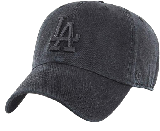 Amazon.com: '47 Brand Strapback Cap - Clean UP LA Dodgers Black Washed : Sports & Outdoors