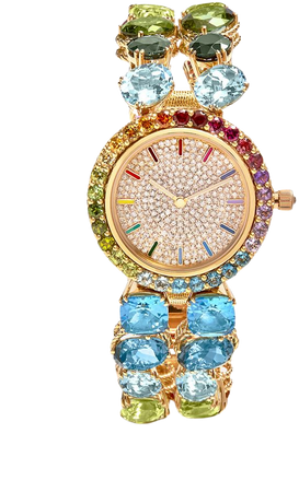 Watch with multi-colored gems in GOLD for | Dolce&Gabbana® US