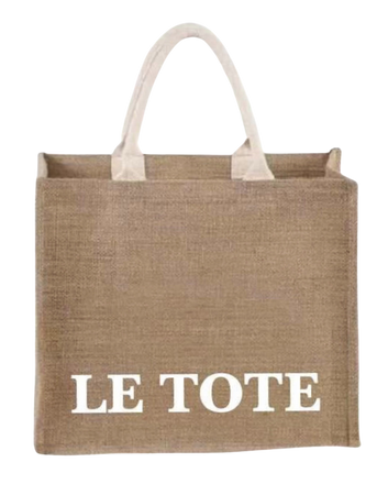 Le Tote Original: Natural Jute Bag