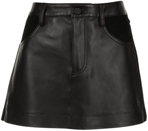 Shop Dion Lee A-line leather skirt with Express Delivery - FARFETCH