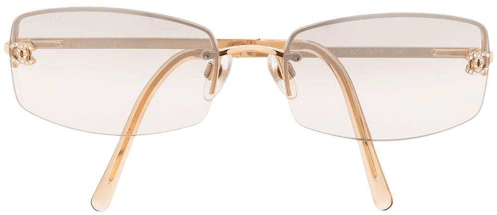 Chanel Pre-Owned Rektangulära Solglasögon Från 1990-talet - Farfetch