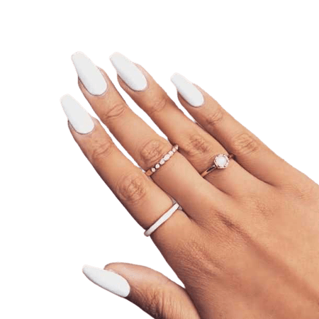 white acrylic nails - Google Search