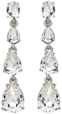 Oscar De La Renta crystal-embellished Drop Earrings - Farfetch