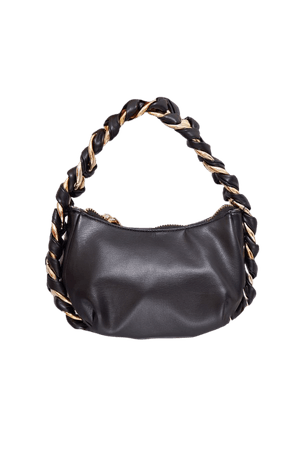 Black Chunky Chain Wrap Around Handle Shoulder Bag | PrettyLittleThing USA