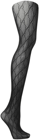 Black Intarsia fishnet tights | Gucci | NET-A-PORTER
