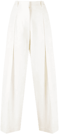 Victoria Beckham wide leg tailored trousers - FARFETCH
