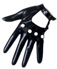 black leather biker gloves