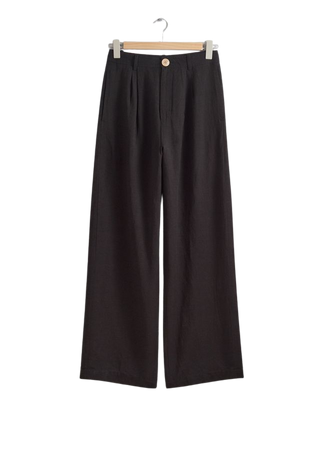 Relaxed Breezy Trousers - Black - Trousers - & Other Stories US