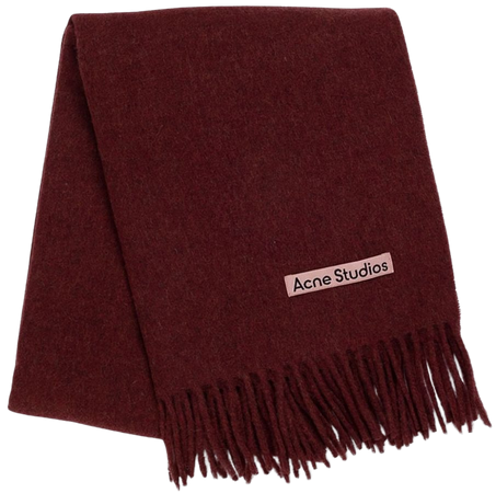 acne studios red scarf