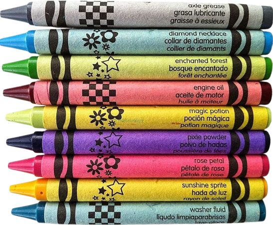 kidcore rainbow Crayons