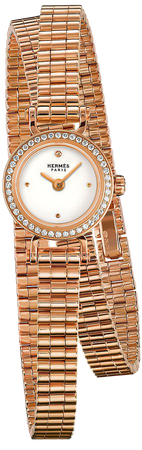 Faubourg Rose Gold and Diamonds watch, Hermès