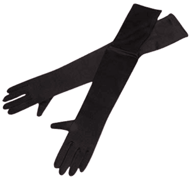 black gloves elbow length