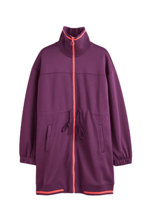 Relaxed Fit Fast-drying track jacket - Burgundy - Ladies | H&M US