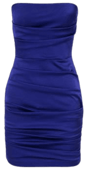 Silk Dark Blue Tube Dress