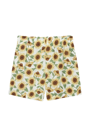 High waist shorts - Sunflower print - Shorts - Monki WW