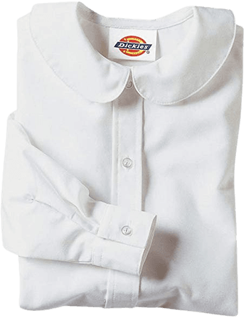 Amazon.com: Dickies Big Girls' Long Sleeve Peter Pan Collar Blouse: School Uniform Button Down Shirts: Clothing