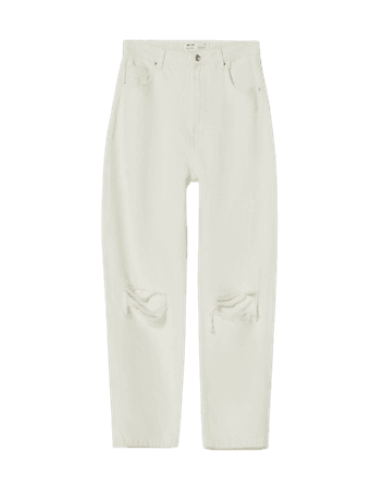 Ripped mom jeans - New - Woman | Bershka