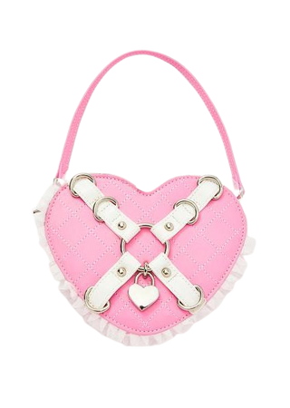 Sugar Thrillz Pink Bondage Heart Bag | Dolls Kill