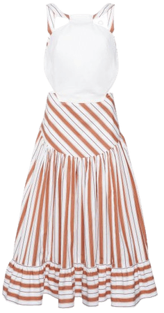 Flower Pot Striped Cotton Midi Dress By Rosie Assoulin | Moda Operandi